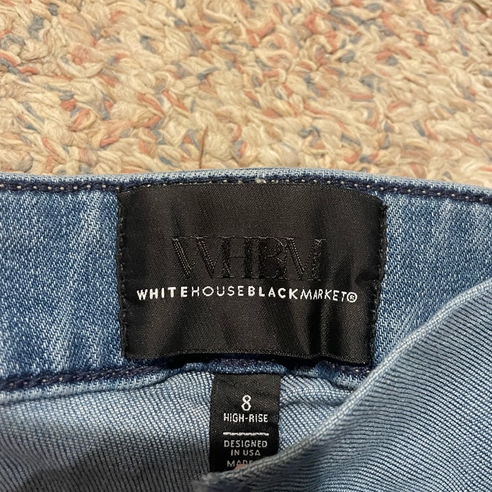 White House Black Market Denim Wide Leg Jeans - Picture 3 of 4